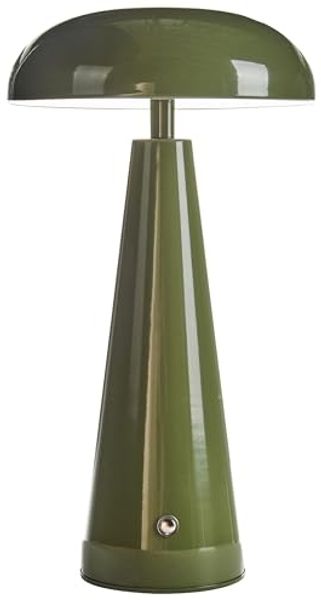Beliani 'BOCONO' Tischlampe, kabellos, LED mit Dimmer, Metall grün, 15 x 15 x 28 cm