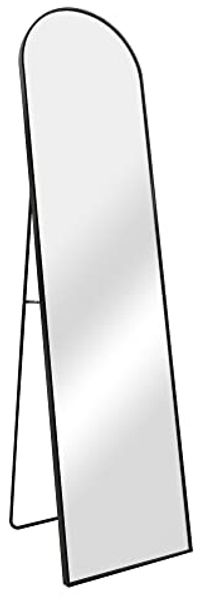 Standspiegel Bugnara 160x40cm neigbar Schwarz [en. casa]
