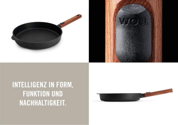 WOLL Bratpfanne Eco Logic QXR Guss-Flachpfanne, Aluminiumguss (1-tlg), PFAS-freie Diamond-QXR - Beschichtung Bild 2