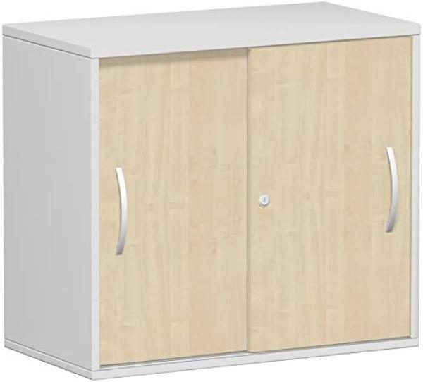 Anstell-Schiebetürenschrank Oberboden 25 mm, 80x42x72cm, Ahorn Lichtgrau
