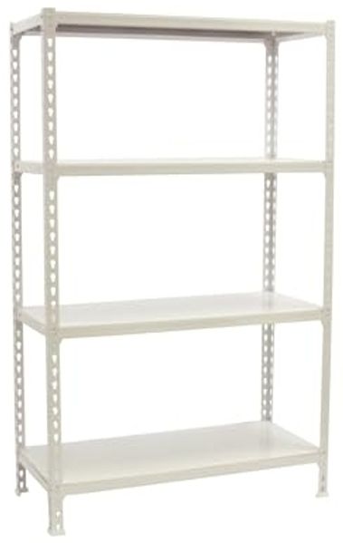 Simon Rack Schwerlastregal, 1500 x 1000 x 300 mm, Bis 180 kg Belastbar, 4 Verstellbare Ablagen, Kellerregal, Lagerregal, Weiss - Simonclick