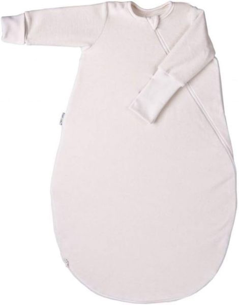Popolini iobio Schlafsack 1/1 Baumwollvlies GOTS Langarm aus Bio-Baumwolle Ecru L=110cm