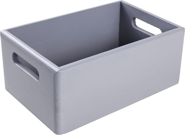 Creative Deco Holzkiste Obstkiste Korb 30x20x13cm (1cm) mit Griffen ohne Deckel, mit Griffen, ohne Deckel