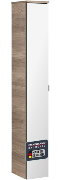 Fackelmann LUXOR Spiegel Hochschrank 20 cm, Braun hell, links