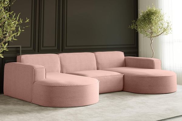 Kaiser Möbel Ecksofa Sofa U form, Couch U form MODENA U STUDIO stoff Neve und Poso