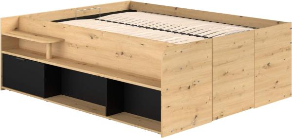 Parisot Doppelbett, Stauraumbett 'TRAVEL' natur 140 x 200 cm