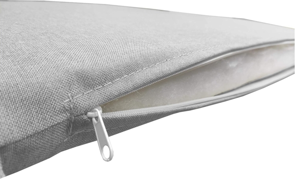 chilly pilley Bankkissen Bankauflage Polsterauflage Reißverschluss mit Schlaufen Kissen für Gartenbank Gartenbankauflage für Gartenmöbel Sitzkissen & Rückenkissen Outdoor (130 x 60 x 5 cm, Silber) Bild 7