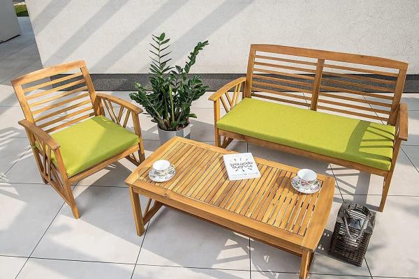 chilly pilley Bankkissen Bankauflage Polsterauflage Reißverschluss mit Schlaufen Kissen für Gartenbank Gartenbankauflage für Gartenmöbel Sitzkissen & Rückenkissen Outdoor (130 x 60 x 5 cm, Silber) Bild 4