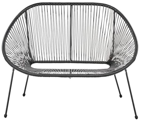 Gartenbank ACAPULCO 114 cm Schwarz