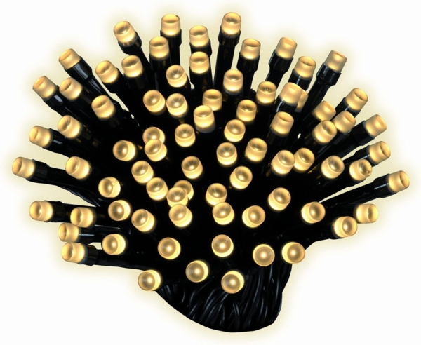 Kaemingk LED-Lichterkette LED Basic-Beleuchtung Outdoor L. 600cm 80L schwarz/warmes weiss