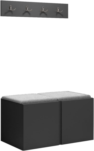 Garderoben-Set Monati VI, Graphit, Farbe: Abriamo 06