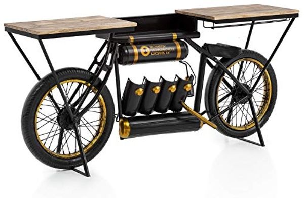 Einzigartiger Bombay Konsolentisch – Metall, 85 cm Hoch, für Kreative Präsentationen und Bars