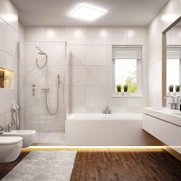 LED Bad-Deckenleuchte, weiß, LED/18W Bild 4