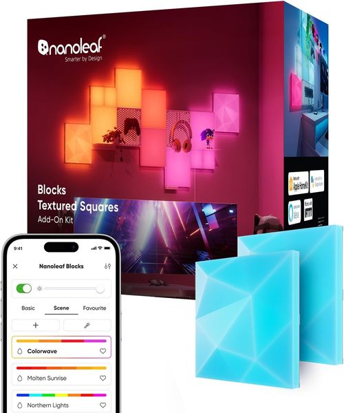 Nanoleaf Blocks Textured Squares Expansion Pack - 2PK