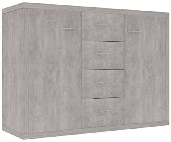 vidaXL Sideboard Betongrau 88x30x65 cm Holzwerkstoff 800688