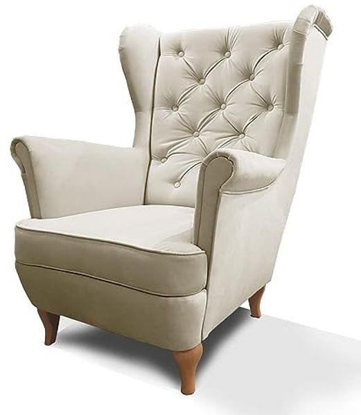 Beautysofa Ohrensessel Ohrensessel Sessel FALCO Chesterfield Wohnzimmersessel Fernsehsessel