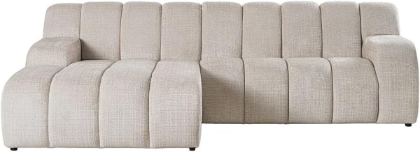 Vente-unique - Ecksofa - Ecke links - Chenille Stoff Beige - BELADON Bild 3