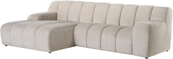 Vente-unique - Ecksofa - Ecke links - Chenille Stoff Beige - BELADON Bild 1