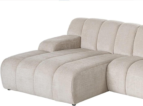 Vente-unique - Ecksofa - Ecke links - Chenille Stoff Beige - BELADON Bild 6