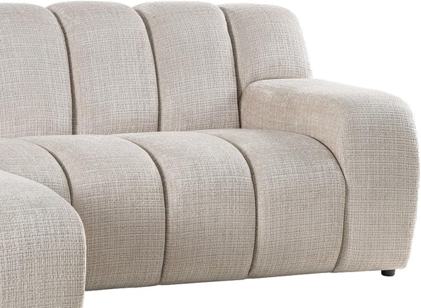 Vente-unique - Ecksofa - Ecke links - Chenille Stoff Beige - BELADON Bild 5