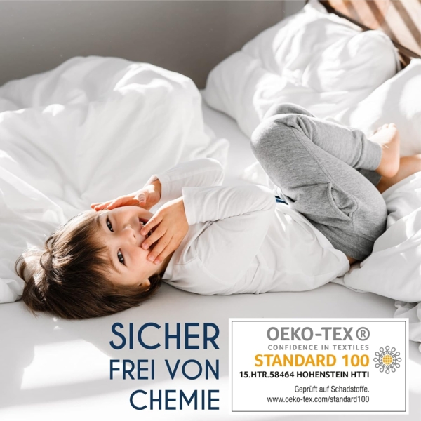 Dreamzie - Spannbettlaken 80x200 cm - Baumwolle Oeko Tex Zertifiziert - Grau - 100% Jersey Spannbetttuch 80x200 Bild 7