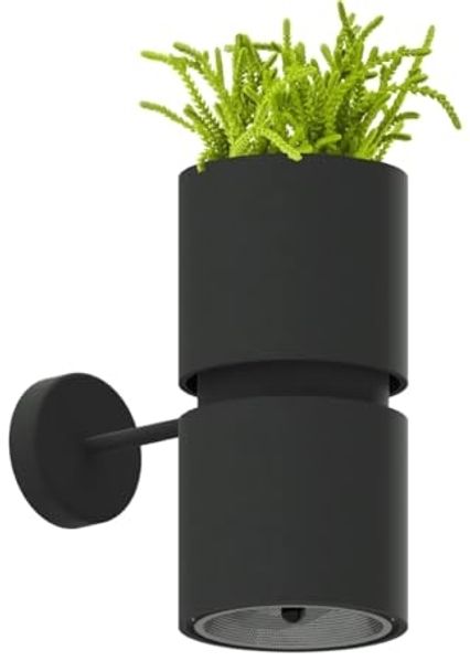 SOLLUX TH. 005CZ Wandleuchte KUKKIA schwarz Stahl, Aluminium 40W L: 12cm B: 20cm H: 24cm dimmbar