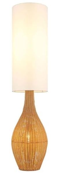 NOWA Stehlampe ANKO, ohne Leuchtmittel, Stehleuchte, Rattan-Optik, Wohnzimmer, Schlafzimmer, Flur