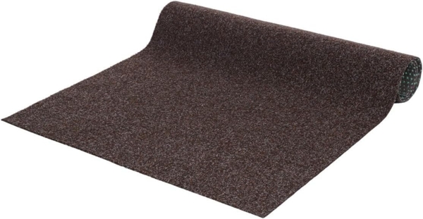 andiamo Kunstrasen Outdoor wasserdurchlässig, Rasenteppich wetterfest, Drainage-Noppen, UV-beständig, für Balkon und Garten, Farbe:Braun, Größe:200x500 cm