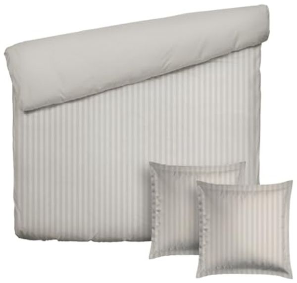 Pure cottom Bettwäsche Satin-Bettwäsche taupe, Baumwoll-Satin, verschiedene Größen