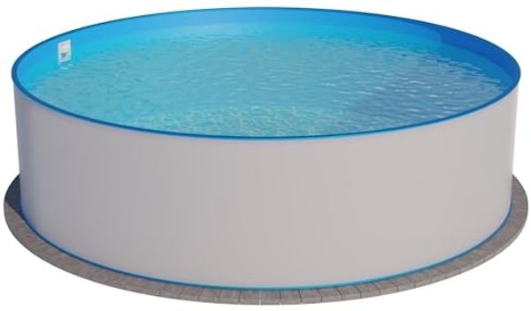Waterman Rundpool Stahlwandpool rund Exklusiv 400x120 cm, Stahl 0,6 (Einzelbecken, 1-tlg), verzinkte Stahlwand