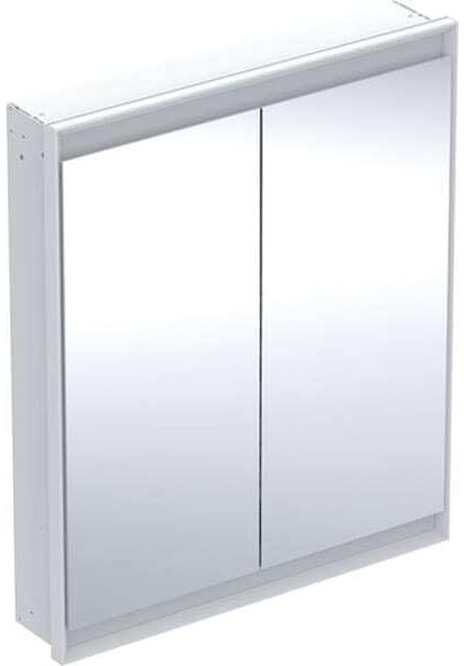 Geberit ONE Spiegelschrank mit ComfortLight, 2 Türen, Unterputzmontage, 75 x 90 x 15 cm, 505.802.00, Farbe: weiss / Aluminium pulverbeschichtet - 505.802.00.2