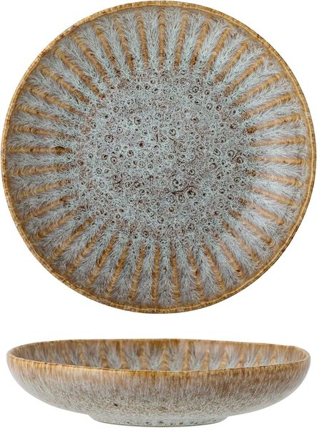 CREATIVE COLLECTION Fleur Teller Tiefer Natur Steingut
