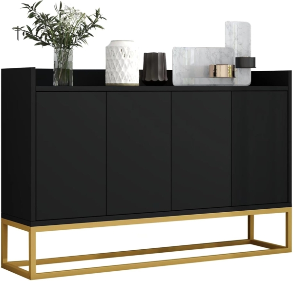 SOFTWEARY Sideboard Breite 120 cm (120/30/80 cm), Wohnzimmerschrank, Mehrzweckschrank