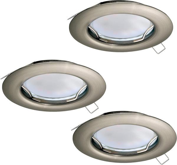 Eglo 94237 GU10 LED Einbauleuchte PENETO nickel-matt max. 3X3W