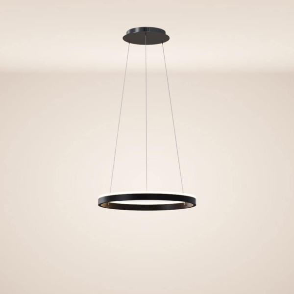 s.luce LED Ring Pendelleuchte rund Direkt oder Indirekt Schwarz Ø 40cm