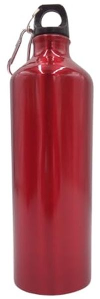Aluminium Trinkflasche 1000ml farbig mit Karabiner Wasserflasche Sportflasche