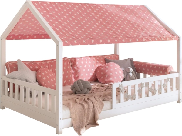 Dachvorhang mit Motiv für Hausbett "Kay" 120x200 cm