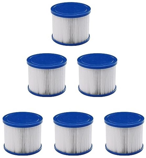 Arebos Pool-Filterkartusche Poolfilter, 6x Filterkartuschen, Spa, Whirlpools, Zubehör für Whirlpool, Passend für Whirlpools