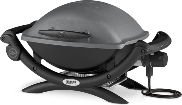 Weber 'Q1400' Elektrogrill, Aluminiumguss dunkelgrau, 43x32 cm Grillfläche, 58 x 66 x 44 cm