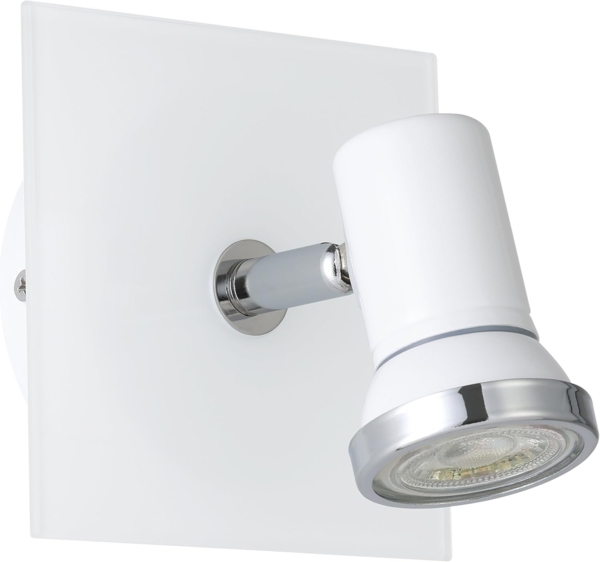 Eglo 95993 Badezimmerleuchte Spot Tamara 1 GU10-LED 1X3W IP44 in weiß, chrom 1X3,3W L:12cm
