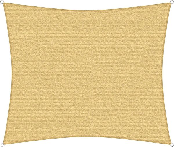 sunprotect 12016 Professional Sonnensegel, 7 x 6 m, Rechteck, wind- & wasserdurchlässig, beige