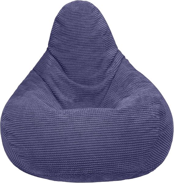 Loft 25 Sitzsack mit Hoher Rückenlehne für Erwachsene | Cordstoff, Innenfutter | Ergonomisches Design für Körperunterstützung (Violett, Sitzsack)