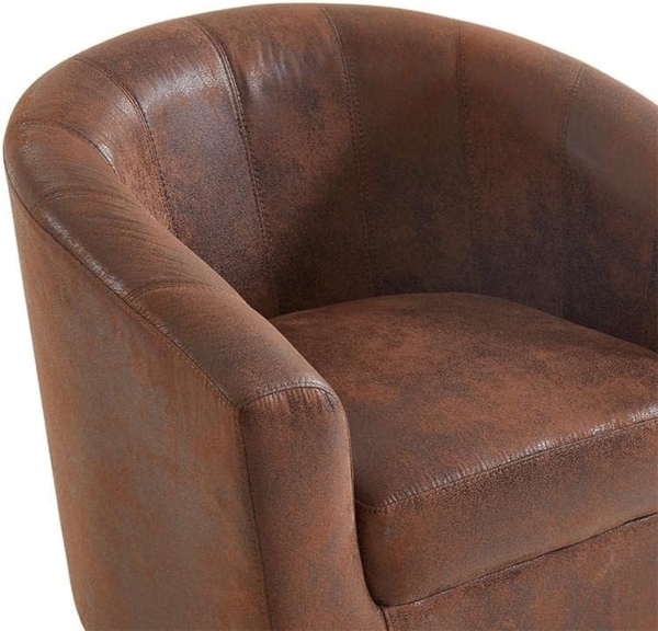 Vente-unique - Lounge-Sessel - Microfaser - Braun - CRISTOBAL II Bild 7