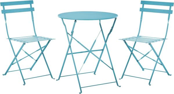 Bistro Set Metall Seeblau FIORI