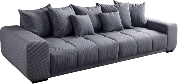 riess-ambiente Big-Sofa ELEGANCIA 285cm anthrazit, Einzelartikel 1 Teile, XXL Couch · Cord · mit Federkern · inkl. Kissen · Modern Design