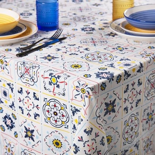 Excelsa Vietri Color Tischdecke, rechteckig, 70% Baumwolle und 30% Polyester, 140x180 cm