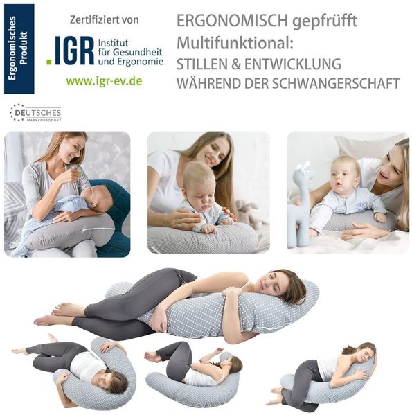 sei Design XXL Stillkissen ergonomisch 190x30 Schwangerschaftskissen Seitenschläferkissen Komfortkissen Bild 4