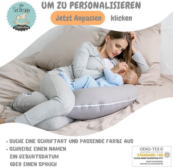 sei Design XXL Stillkissen ergonomisch 190x30 Schwangerschaftskissen Seitenschläferkissen Komfortkissen Bild 6