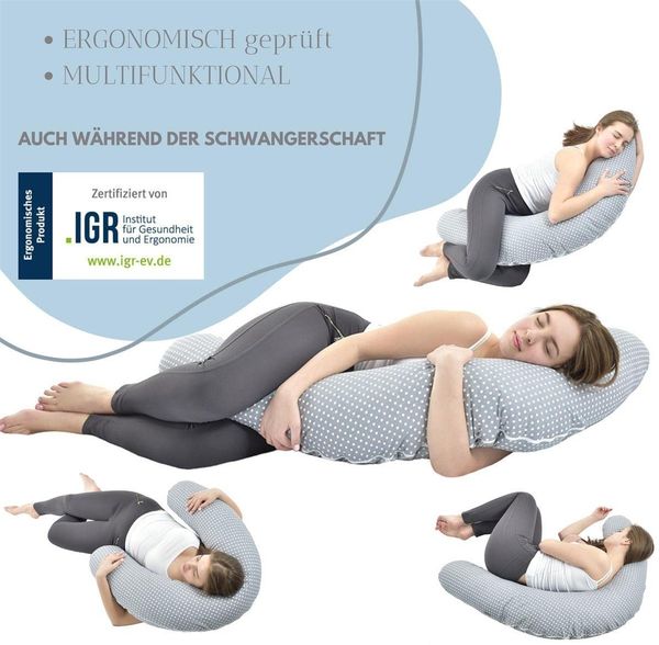 sei Design XXL Stillkissen ergonomisch 190x30 Schwangerschaftskissen Seitenschläferkissen Komfortkissen Bild 8