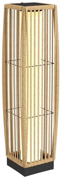 Outsunny LED Solarleuchte mit Lichtsensor, Lichtsensor, solarbetrieben, LED fest integriert, Warmweiß, für Garten Balkon Außen Rasen